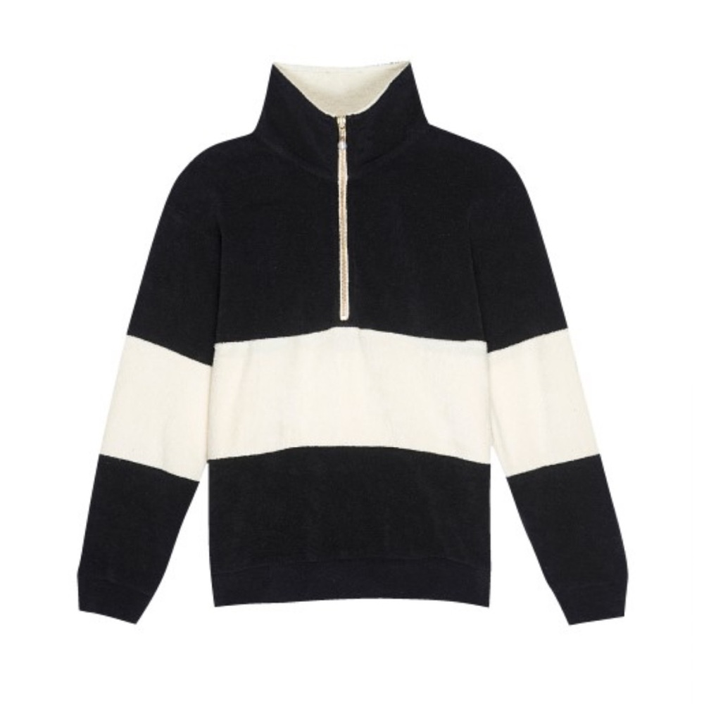 DONNI. Terry 1/2 Zip Pullover Jet